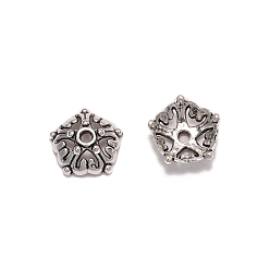 Antique Silver Iron Flower Bead Cone, Antique Silver, 12x12mm