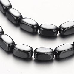 Original Color Non-magnetic Synthetic Hematite Bead Strands, Cuboid, Original Color, 8x4x4mm, Hole: 1mm, about 52pcs/strand, 15.7 inch