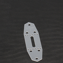 White PVC Frosted Leather Punching Positioning Template Set, Belt Holes Templates, for DIY Leathercraft Tools, White, Hole: 25mm