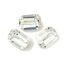 Свет Азора Стеклянные стразы кабошоны, плоская задняя и задняя, граненые, прямоугольные, свет Azore, 4x2.7x2 мм