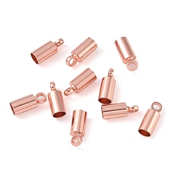 Розовое Золото Латуни мозг заканчивается, без никеля , розовое золото , 9x3.5 мм, отверстие : 1.5 мм, 3 мм внутренним диаметром