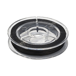 Черный Сильная эластичная нить, плоская эластичная кристаллическая струна, чёрные, 0.8 мм, около 10.93 ярдов (10 м) / рулон