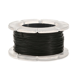 Black Round Copper Craft Wire, for Jewelry Making, Long-Lasting Plated, Black, 24 Gauge, 0.5mm, about 39.37 Feet(12m)/roll.