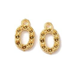 Золотой 304 Настройки горный хрусталь из нержавеющей стали кулон, число, золотые, 8x5x1.5 мм, отверстие : 0.7 мм, пригодный для стразов 1 мм