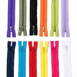 Mixed Color Garment Accessories, Nylon Closed-end Zipper, Zip-fastener Components, Mixed Color, 23.5~24x2.5cm