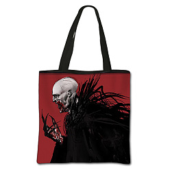 Human Gothic Printed Polyester Shoulder Bags, Square, Human, 71.5cm, Bag: 395x395cm
