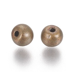 Antique Bronze Tibetan Style Alloy Round Beads, Cadmium Free & Nickel Free & Lead Free, Antique Bronze, 6mm, Hole: 1.5mm, about 1690pcs/1000g