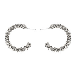 small circle earrings - silver 925 Silver Needle Circle Earrings - Stylish, Elegant, Metal Ear Cuff.