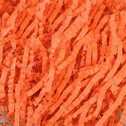 Dark Orange Raffia Crinkle Cut Paper Shred Filler, for Gift Wrapping & Easter Basket Filling, Dark Orange, 3mm, 30g/bag