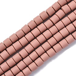 BurlyWood Polymer Clay Bead Strands, Column, BurlyWood, 5~7x6mm, Hole: 1.5~2mm, about 61~69pcs/strand, 15.74 inch