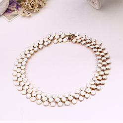 white Sparkling Short Necklace with Gems, Pearls and Crystals for Sweaters