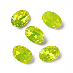 Цитрин Гальваническая пластина в опаловом стиле k9 стеклянные кабошоны со стразами, задние и задние, овальные, цитрин, 14x10x5 мм