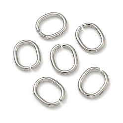 Нержавеющая Сталь Цвет Устойчивы к потускнению 201 открытые соединительные кольца из нержавеющей стали, распил бесшовный овал, цвет нержавеющей стали, 13.5x11x1.5 мм, отверстие : 10x7 мм