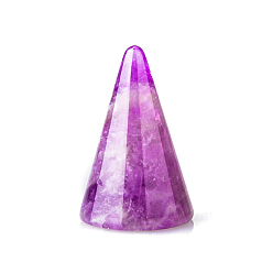 Amethyst Natural Amethyst Conical Orgonite Energy Generators, Cone Reiki Stone for Energy Balancing Meditation Therapy, 25x40mm