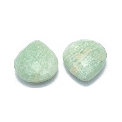 Amazonite Natural Amazonite Beads, Half Drilled, teardrop, Faceted, 18x16x7mm, Hole: 1mm