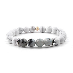 BC273-4 Natural Moonstone Beaded Bracelet - Handmade Gemstone Jewelry for Women
