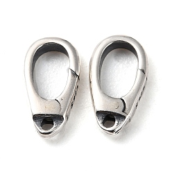 Antique Silver 925 Thailand Sterling Silver Lobster Claw Clasps, with 925 Stamp, Antique Silver, 10x5.5x2mm, Hole: 1mm