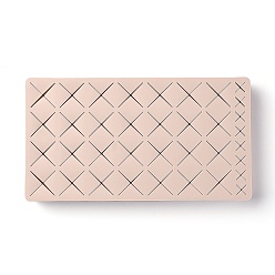 Pink Makeup Silicone Storage Box, for Lip Stick Nail Polish, Brushes Eyebrow Pencil and Mascara etc, Rectangle, Pink, 217x118x24mm
