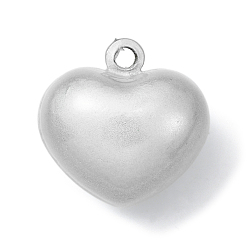 Light Grey Spray Printed Alloy Bell Pendants, Heart, Light Grey, 22.5x22.5x16.5mm, Hole: 3mm