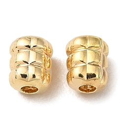 Real 18K Gold Plated Brass Beads, Column, Real 18K Gold Plated, 3x2.3mm, Hole: 0.8mm