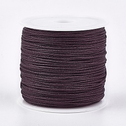 Coconut Brown Nylon Thread, Nylon Jewelry Cord for Custom Woven Jewelry Making, Coconut Brown, 0.8mm, about 49.21 yards(45m)/roll
