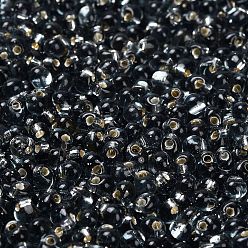 (DP21L) Silverlined Light Gray Миюки 3.4мм капельные бусины, японский бисер, серебряная подкладка, (dp21l) серебристый светло-серый, 3.4x3 мм, отверстие : 0.65 мм, Около 900 шт / 50 г