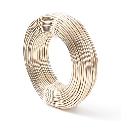 Champagne Gold Round Aluminum Wire, Bendable Metal Craft Wire, for DIY Jewelry Craft Making, Champagne Gold, 10 Gauge, 2.5mm, 35m/500g(114.8 Feet/500g)