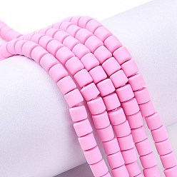 Фиолетовый Ручной полимерные нити глины шарик, колонка, фиолетовые, 6.5x6 мм, отверстие : 1.2 мм, около 61 шт / нитка, 15.75 дюйм (40 см)