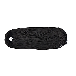 Black 100M Braided Round Cotton Cords, for Crafts Packaging, Black, 3mm, about 109.36 Yards(100m)/Bundle