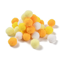 Yellow Polyester Ball Decoration, Pom Pom Ball, For DIY Craft, Yellow, 2.6~3cm, about 120pcs/set