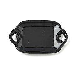 Черный Непрозрачные кабошоны из смолы, поддон, чёрные, 51x31x6.5 мм