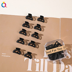 Boxed Mini Claw Clip - Hollow Half Circle Black Stylish Hair Clips Set for Women - Boxed Mini Claw, Side and Bangs Hairpins
