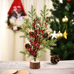 L1-21 Pine Flower Red Fruit Christmas tree decoration baubles window mini Christmas tree gifts desktop decorations