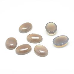Natural Agate Natural Grey Agate Gemstone Cabochons, Oval, 18x13x6mm