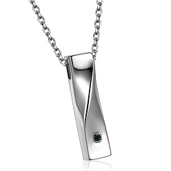 Black Detachable Perfume Bottle Pendant Necklaces, Stainless Steel Chain Necklaces, Black, 21.65 inch(55cm)