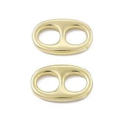 Light Gold Alloy Connector Charms, Oval Links, Light Gold, 16x25.5x3mm, Hole: 8mm