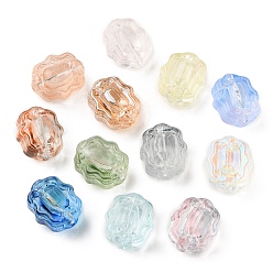 Mixed Color Transparent Glass Beads, Candy, Mixed Color, 12x10.5x7mm, Hole: 1mm
