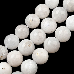 Rainbow Moonstone Natural Rainbow Moonstone Beads Strands, Round, 8mm, Hole: 0.8mm, about 50~51pcs/strand, 15.75''(40cm)