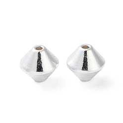 Silver Alloy Beads, Long-Lasting Plated, Bicone, Silver, 7.5x7mm, Hole: 1.4mm