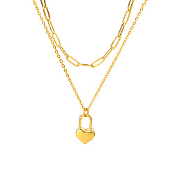 4327 Ожерелье с подвеской «Сладкое сердце», двухслойное и простой дизайн