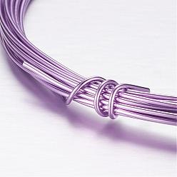 Lilac Round Aluminum Craft Wire, for Beading Jewelry Craft Making, Lilac, 18 Gauge, 1mm, 10m/roll(32.8 Feet/roll)