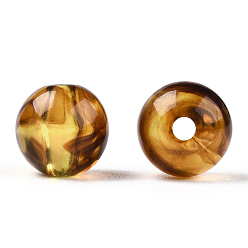 Sienna Transparent Acrylic Beads, Round, Sienna, 9.5mm, Hole: 2mm