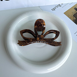 Кокосово-Коричневый Заколки для волос в форме когтей из ацетата целлюлозы, аксессуары для волос для женщин и девочек, бантом, кокосового коричневый, 112x70 мм