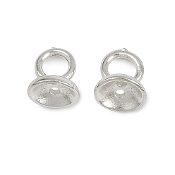 Посеребрённый Поручни из латунной чашки, без кадмия и без свинца, 925 серебро покрытием, 6.5x6 мм, отверстие : 0.8~3 мм