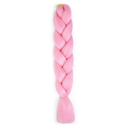 Pink Long Single Color Jumbo Braid Hair Extensions for African Style - High Temperature Synthetic Fiber