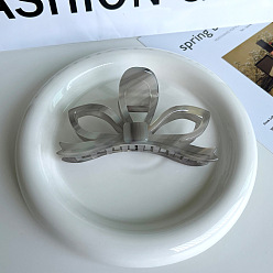 Гейнсборо Заколки для волос в форме когтей из ацетата целлюлозы, аксессуары для волос для женщин и девочек, бантом, светло-серые, 112x70 мм