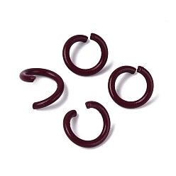 Brun De Noix De Coco Anneaux ouverts en fer peint à la bombe, brun coco, Jauge 18, 8.5x1mm, diamètre intérieur: 5.5 mm, environ5050 pcs / 1000 g
