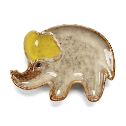 Фора Керамическая ювелирная тарелка, лоток для хранения, органайзер для косметических украшений, слон, оранжевые, 165x120x25 мм