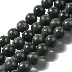 Black Jade Бусы из натурального черного нефрита, круглые, 6 мм, отверстие : 1 мм, около 58~59 шт / нитка, 14.57~14.69'' (37~37.3 см)