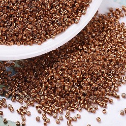 (DB0421) Гальванический Жженый Оранжевый Бусины miyuki delica, цилиндр, японский бисер, 11/0, (дБ 0421) оцинкованный жженый апельсин, 1.3x1.6 мм, отверстие : 0.8 мм, Около 2000 шт / 10 г